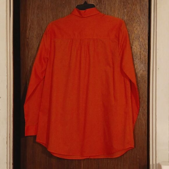 Roman's Women's Longsleeve Dress Shirt Button Down Orange 14W - Picture 3 of 3